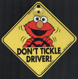 #CH722 - Licensed Tickle Me Elmo Window Car Sign with Suction Cup