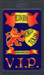 ##MUSICBP0734 - Elton John OTTO Laminated Backstage VIP Pass from the 1995 Made in England Tour
