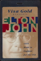 ##MUSICBP0357 - 1995 Elton John Laminated Backstage Pass from the Made in England Tour