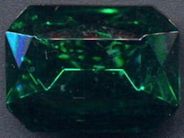 #BEADS0833 - Large 25mm Octagon Czech Emerald Colored Glass Rhinestone