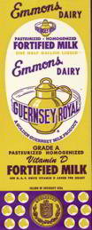 #DA045 - Large Emmons Dairy Milk Carton with Great Guernsey Seal