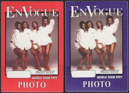 ##MUSICBP0669 - Pair of En Vogue OTTO Backstage Photo Passes from the 1992 Funky Divas Tour