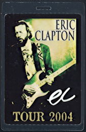 ##MUSICBP0287 - Oversized Eric Clapton OTTO Laminated Backstage Pass from the 2004 North American Rock Tour