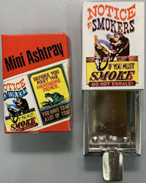 #MSH046 - Pair of Mechanical Mini Ash Tray/Hippie Stash Boxes in Original Boxes - Do Not Exhale