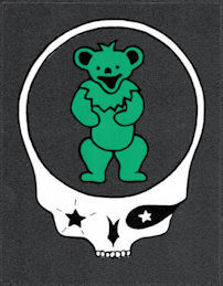 ##MUSICGD2012 - Grateful Dead Car Window Tour Sticker/Decal - Bear and Steal Your Face Skull