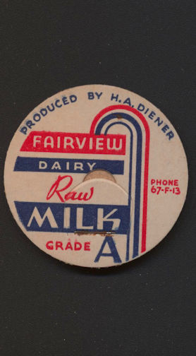 #DC156 - Fairview Dairy Deco Raw Milk Bottle Cap