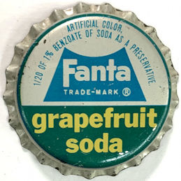 #BF278 - Group of 10 Fanta Grapefruit Soda Cork Lined Bottle Caps