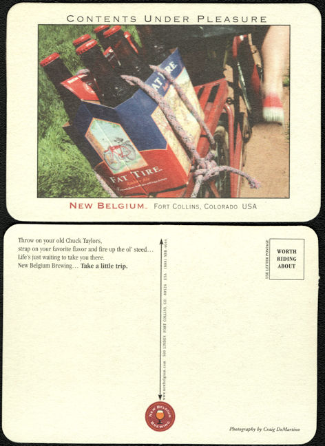#SP096 - New Belgium Fat Tire Beer Coaster/Postcard
