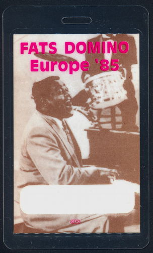##MUSICBP0258  - Rare 1985 Fats Domino Laminated OTTO Backstage Pass from the 1985 European Tour