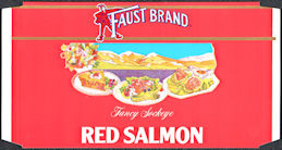 #SIGN242 - Cardboard Faust Brand Salmon Box Lid