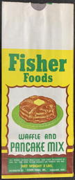 #CS644 - Colorful Fisher Foods Waffle and Pancake Mix Bag - Scarce