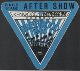 ##MUSICBP0329  - 1987 Fleetwood Mac Tango Tour OTTO Cloth Backstage After Show Pass