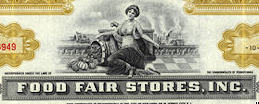 #ZZStock058 - Food Fair Stores, Inc. Stock Cert...