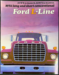 #BGTransport187 - Group of 2 Dealer Showroom Brochure Catalog for 1972 Ford L-Line Trucks