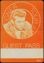 ##MUSICBP0359 - 1981 Cloth OTTO Backstage Guest Pass from the Foreigner "4" Tour with James Dean Pictured