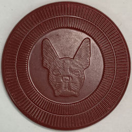 #MISCELLANEOUS388 -  Clay Poker Chip Featuring a French Bulldog