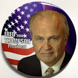 #PL399 - Fred Thompson 2008 Presidential Election Pinback