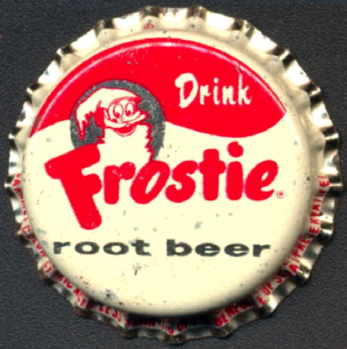 #BF117 - Group of 10 Frostie Root Beer Bottle Caps with Frostie Man