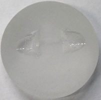 #BEADS0573 - Very Large Frosted Glass Button - ...