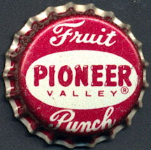 #BF187  - Group of 10 Pioneer Valley Fruit Punch Bottle Caps