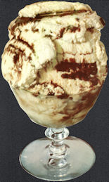 #SIGN221 - Diecut Diner Sign of an Ice Cream Glass of Fudge Twirl Ice Cream