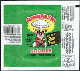 #TRCards286 - 1986 Topps 3rd Series Garbage Pail Kids Card Wrapper