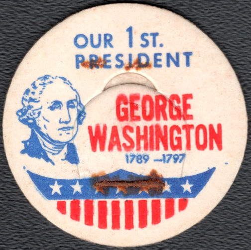 #DC226 - Scarce George Washington Milk Bottle Cap