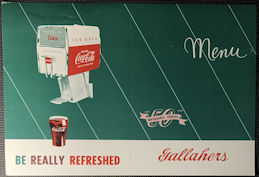 #CC400 - Unused Coca Cola Cardboard Menu From G...