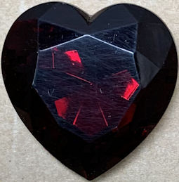 #BEADS0960 - Large Multifaceted Plastic Heart Shaped Cabochon