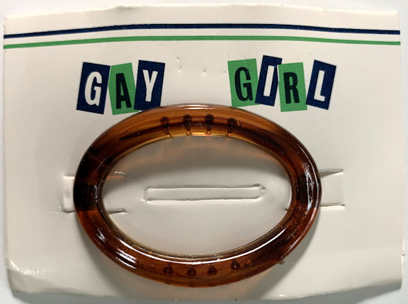 #CS533 - Gay Girl Hair Clip on Display Card