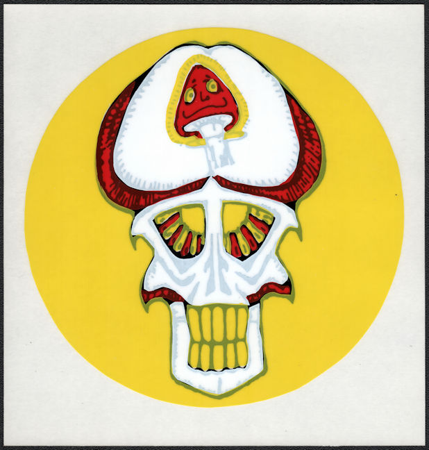 ##MUSICGD2071 - Larger Size Grateful Dead Tour Sticker/Decal - Mushroom Guy in a Skull