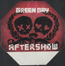 ##MUSICBP1966- Green Day OTTO Cloth After Show Pass from the 2009 21st Century Breakdown Tour