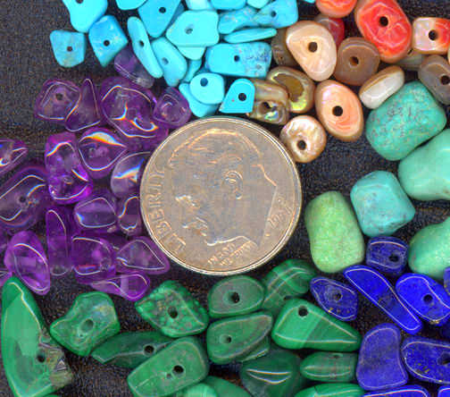 #BEADS0181 - Group of 10 Polished Jade Gemstone Beads