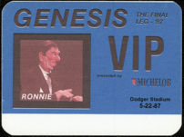 #MUSIC759 - Genesis OTTO Cloth Backstage Pass from the 1987 Invisible Touch Tour Featuring Ronald Reagan