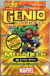 #TZCards293 - Genio Mega Deck 36 Card Pack with Marvel Super Hero Poster