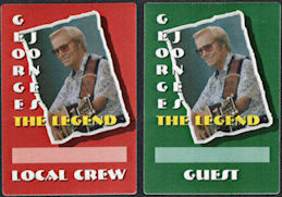 ##MUSICBP0006 - Group of 12 George Jones OTTO Cloth Backstage Passes - Farewell Tour