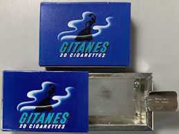 #MSH054 - Group of 2 Mechanical Mini Gitanes Cigarettes Ash Tray/Hippie Stash Boxes in Original Boxes