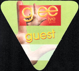 ##MUSICBP1504 -  OTTO Cloth Backstage Guest Pass for the 2010 Glee (TV show) Live Tour