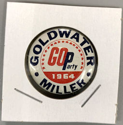 #PL404 - Goldwater Miller 1964 Pinback in Coin Holder