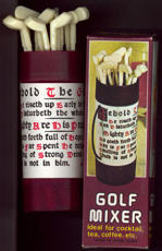 #TY504 - Novelty Golf Bag Holding Golf Club Drink Stirrers in Original Box