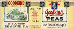 #ZLCA269 - Goodkind Brand Peas Can Label