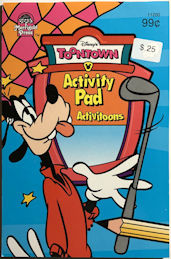 #CH612 - Licensed Disney ToonTown Activity Pad Featuring Goofy Playing Golf