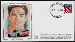 #BGTransport185.2 - Group of 3 Jeff Gordon 1996 NASCAR Awards Banquet First Day Covers - Type 2