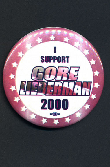 #PL306 - Large I Support Gore Lieberman 2000 Pinback