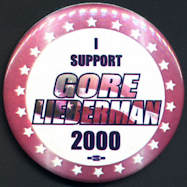#PL306 - Large I Support Gore Lieberman 2000 Pinback