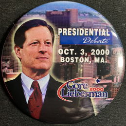 #PL431 - Large Al Gore Presidential Debate Pinback