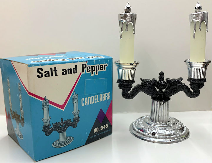 #MISCELLANEOUS356 - Spooky Candelabra Salt and Pepper in Original Box