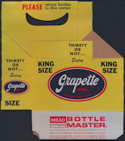 #SOZ104 - Grapette  Soda Cardboard 6 pack Bottl...