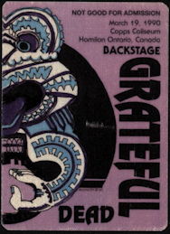 ##MUSICBP0443 - Grateful Dead Cloth OTTO Tiki Puzzle Backstage Pass