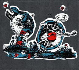 ##MUSICGD2040 - Grateful Dead Car Window Tour Sticker/Decal - Dancing Terrapins (Turtles)